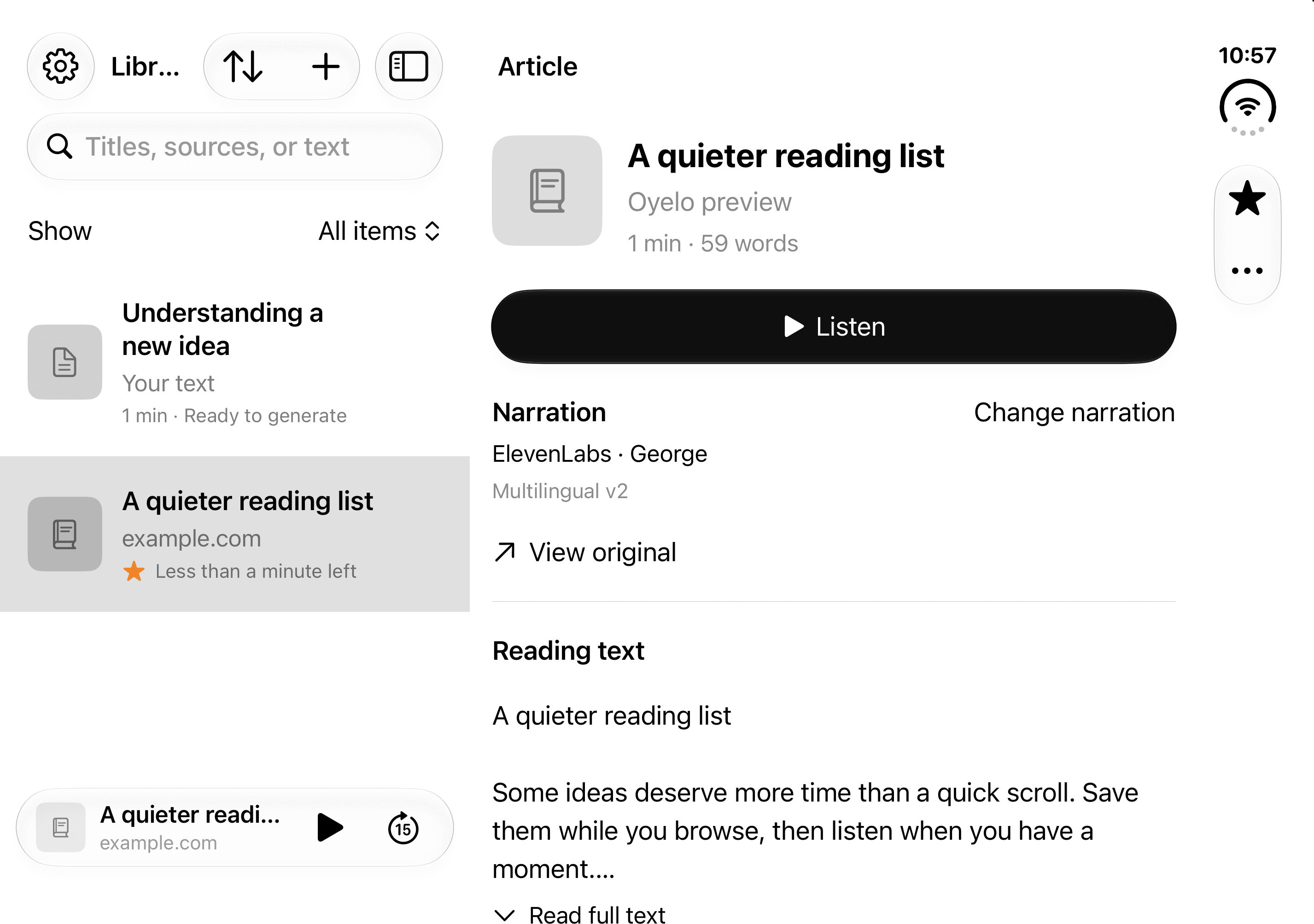 Oyelo app preview