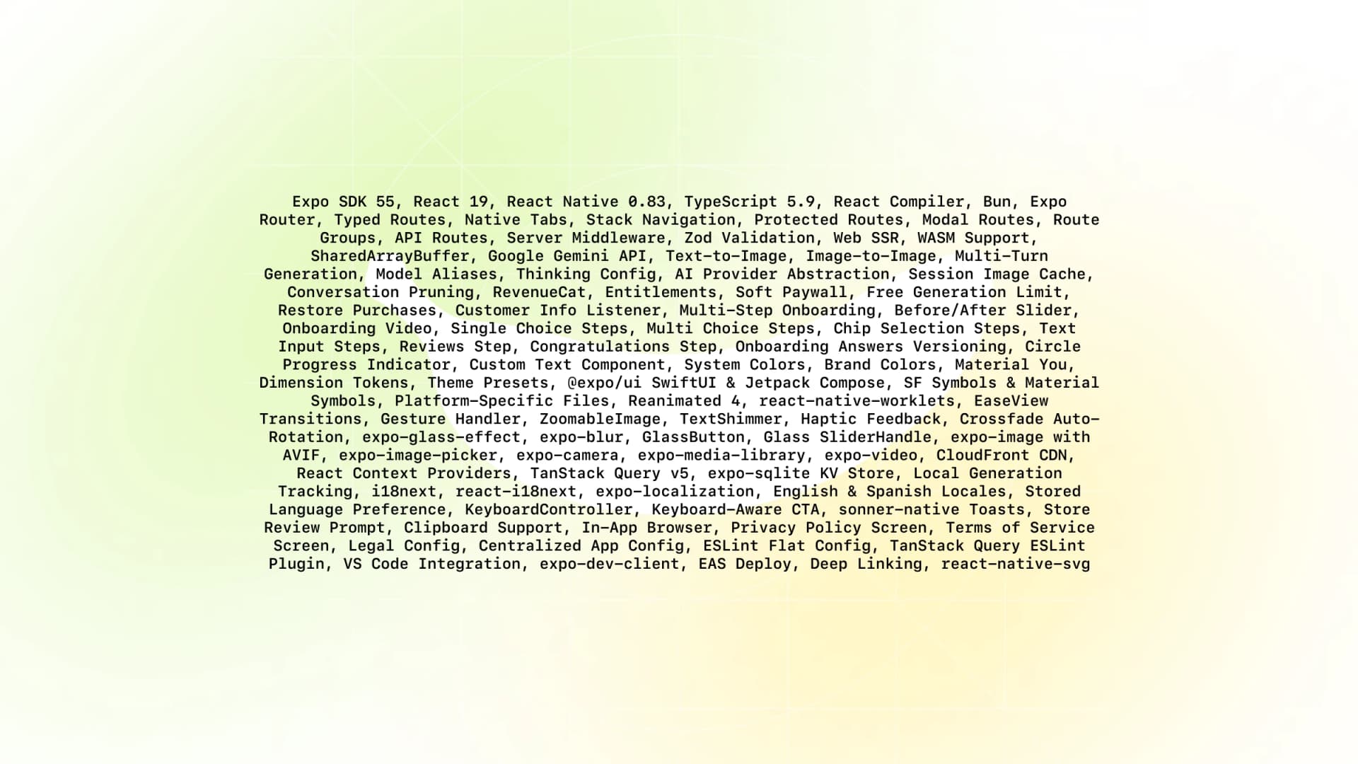 Every functionality you need to ship, ready to go