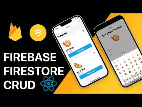 React Native CRUD with Firebase and Firestore | Tutorial thumbnail