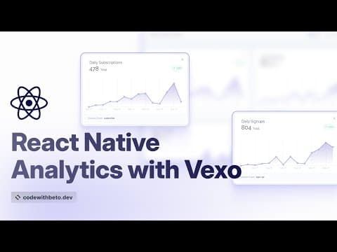 React Native Analytics with Vexo | Custom Dashboard Tutorial thumbnail