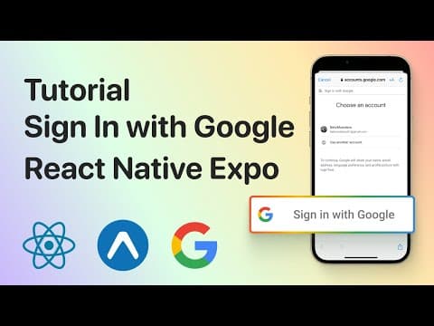 Tutorial Sign In with Google | React Native Expo thumbnail