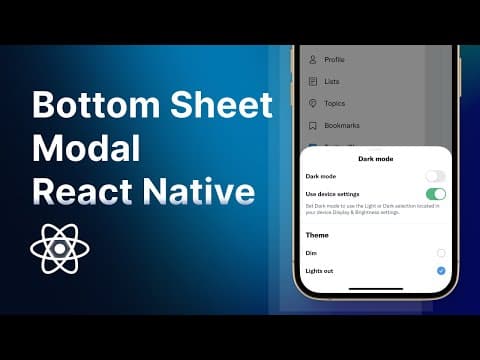 Building Twitter Bottom Sheet with React Native | Tutorial Expo thumbnail