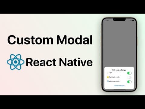 Tutorial React Native | Custom Modal thumbnail