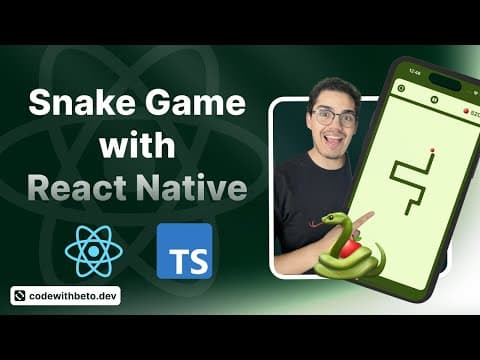 Building a Snake Game with React Native and TypeScript | Tutorial for beginners thumbnail